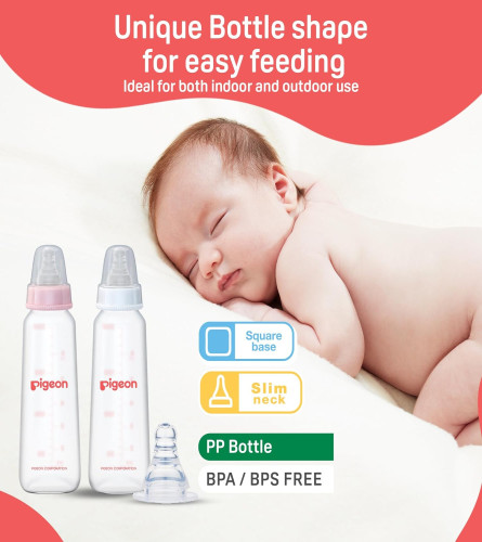 pigeon-peristaltic-baby-nursing-feeding-bottle-kpp-nipple-lfor-9-month-babiesbpa-freebps-freepink-and-white240-mlpack-of-2-free-shipping-worldwide-
