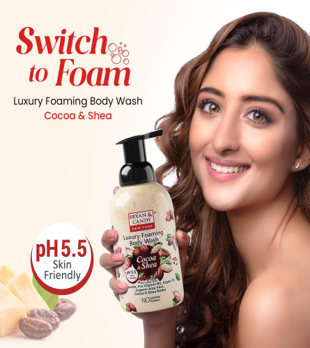 bryan-candy-cocoa-shea-luxury-foaming-body-wash-with-pentavitin-pro-vit-b5-argan-oil-aloe-vera-cocoa-shea-butter-skin-friendly-ph-55-all-skin-types-400-ml-free-shipping-worldwide