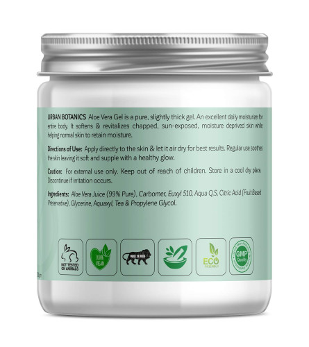 urbanbotanics-pure-aloe-vera-skinhair-gel-with-vitamin-e-natural-emollients-paraben-free-100g-free-shipping-worldwide-