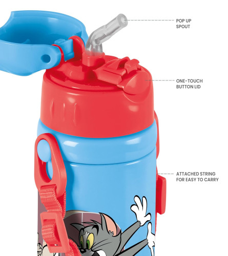 milton-charmy-450-tom-jerry-thermosteel-kids-water-bottle-400-ml-blue-vacuum-insulated-hot-cold-leak-proof-rust-proof-school-picnic-free-shipping-worldwide-