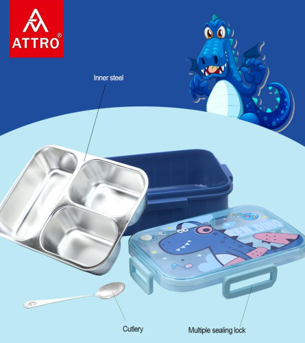 attro-hi-lunch-deluxe-3-lunch-box-with-inner-stainless-steel-3-compartment-bendino-theme-eye-catchy-print-food-grade-leakproof-vaccum-seal-design-use-for-school-kids-outdoor-750ml-bendino-blue-free-shipping-worldwide-