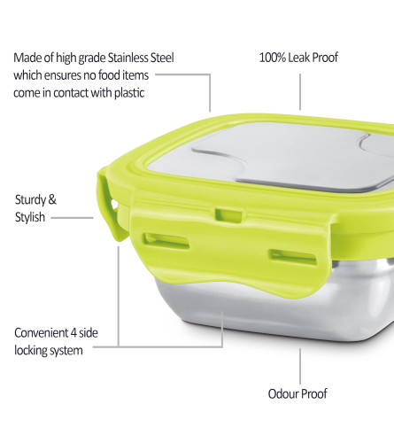 milton-robust-300-stainless-steel-tiffin-box-with-4-side-lock-lid-302-ml-green-food-grade-air-tight-easy-to-carry-leak-proof-free-shipping-worldwide-