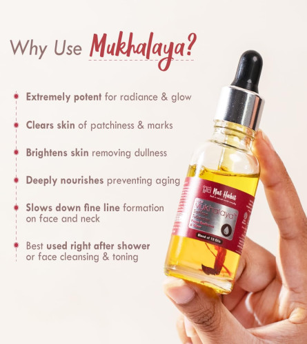 nat-habit-saffron-tuberose-mukhalaya-face-oil-for-radiance-glow-with-blend-of-15-cold-pressed-oils-to-brighten-skin-remove-dullnessno-mineral-oil-or-chemical-30ml-free-world-wide-shipping