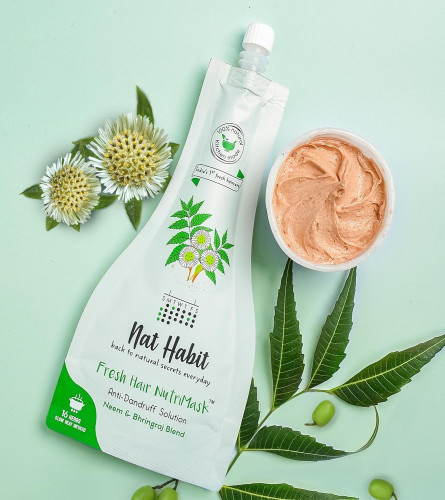 nat-habit-hair-mask-face-pack-combo-neem-bhringraj-blend-nutrimask-brightening-ubtan-tikta-face-wash-for-men-women-dandruff-control-skin-glow-suitable-for-all-skin-hair-types-free-world-wide-shipping