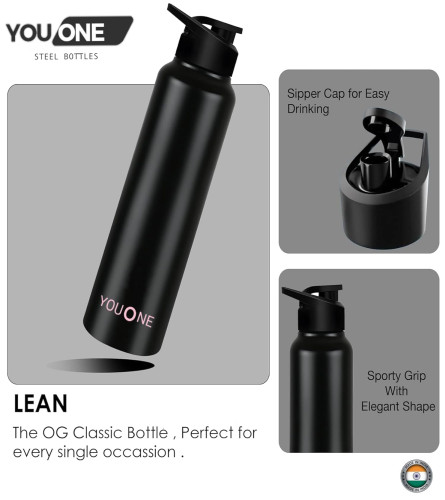 stainless-steel-water-bottle-1-litre-water-bottles-for-fridge-schoolgymhomeofficeboys-girls-kids-leak-proofblack-colour-sipper-cap-set-of-1-1000-ml-black-free-world-wide-shipping