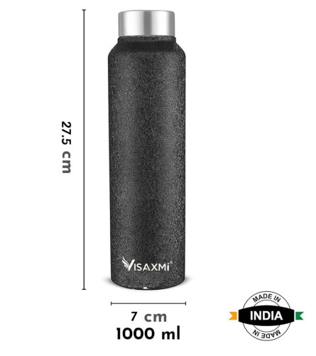 visaxmi-stainless-steel-single-wall-water-bottle-1000-ml-each-set-of-1-black-100-leak-proof-office-bottle-gym-bottle-home-kitchen-hiking-treking-bottle-travel-bottle-free-world-wide-shipping