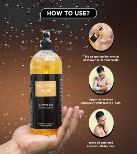 Bella Vita Luxury KLUB MAN Body Wash Shower Gel for Men 500 ml