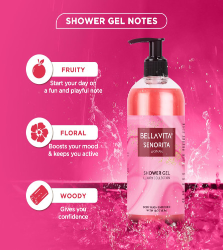 Bella Vita Luxury Senorita Woman Body Wash Shower Gel for Women 500 ml