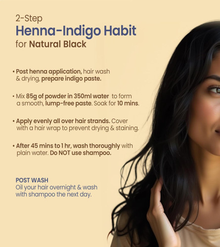 Nat Habit Organic Indigo Powder Black 85 gm (Pack of 2)
