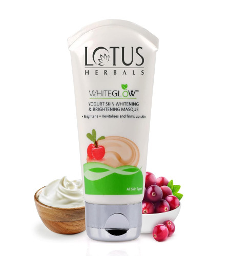 Lotus Herbals White Glow Yogurt Skin Whitening and Brightening Masque, 80 gm X 2 Pack (free ship)