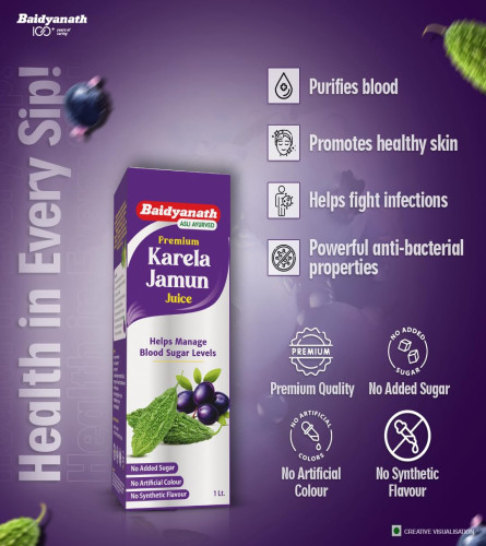 Baidyanath Premium Karela Jamun Juice - 1 L