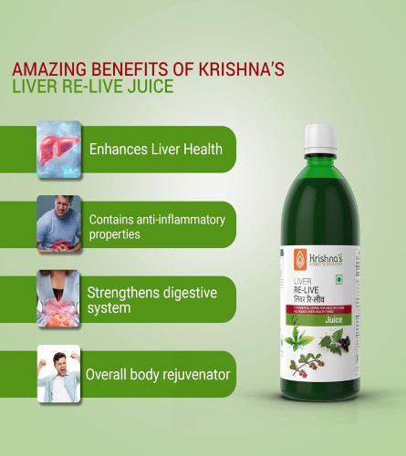 KRISHNA'S HERBAL & AYURVEDA Liver Re-Live Juice 1000 ml