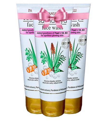 PATANJALI Saundarya Face Wash 100 g (Pack of 3)