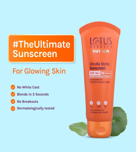 Lotus Herbals Safesun UltraRx Matte Sunscreen SPF 50 PA++++ 50gm - free ship