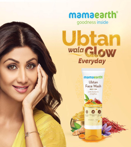 Mamaearth Ubtan Natural Glow Face Wash with Turmeric & Saffron 100 ml (Pack of 2)