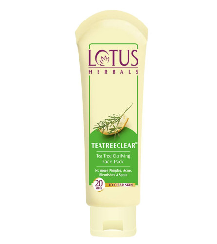 Lotus Herbals Teatreeclear Tea Tree Clarifying Face Pack, 60g (pack of 2)
