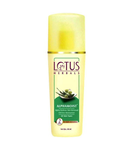 Lotus Herbals Alphamoist Alpha Hydroxy Skin Renewal Oil-free Moisturiser 170ml - free ship