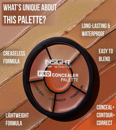 INSIGHT Cosmetics Pro Concealer Palette Waterproof 15 gm (Pack of 2)