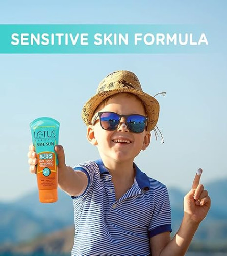 Lotus Herbals Safe Sun Kids Soft-Touch Sunscreen | SPF 40 | PA+++ 80gm - free ship