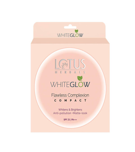 Lotus Herbals Makeup Whiteglow Flawless Complexion Compact, 10g (pack of 2) - free ship