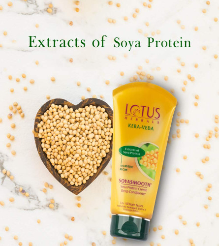 Lotus Herbals Kera-Veda Soyasmooth Soya Protein Cream Deep Conditioner 150 gm x 2 pack