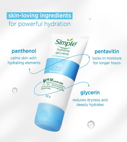 Simple Water Boost Hydrating Gel Creme 50 gm x 2 pack - free ship