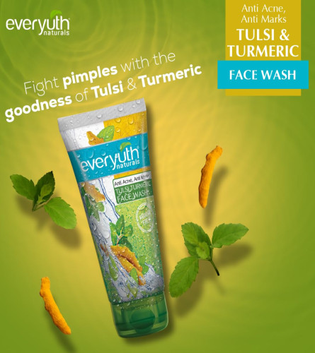 Everyuth Naturals Anti Acne, Anti Marks Tulsi Turmeric Face Wash 150 gm x 2 pack