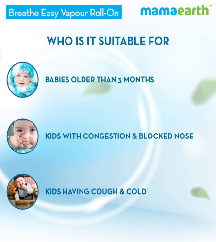 Mamaearth Natural Breathe Easy Vapour Roll-on for Cold & Nasal Congestion 40 ml(Pack of 2)
