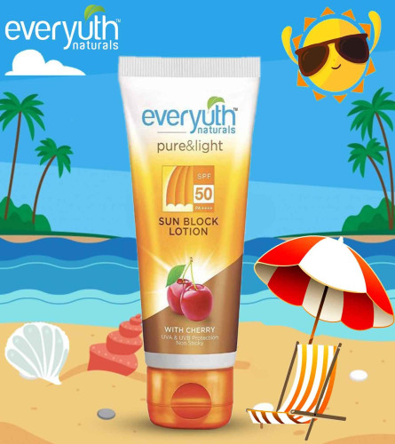 Everyuth Naturals Sun Block Lotion SPF 50 (50gm) - pack of 2