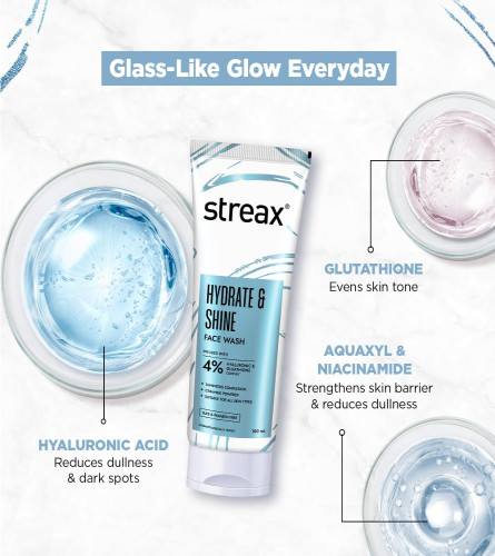Streax Skin Hydrate & Shine Face wash cleanser 100 ml (Pack of 2)