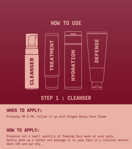 Ningen Strawberry Foaming Face Wash with For Anti-Acne & Skin Brightening (100g)