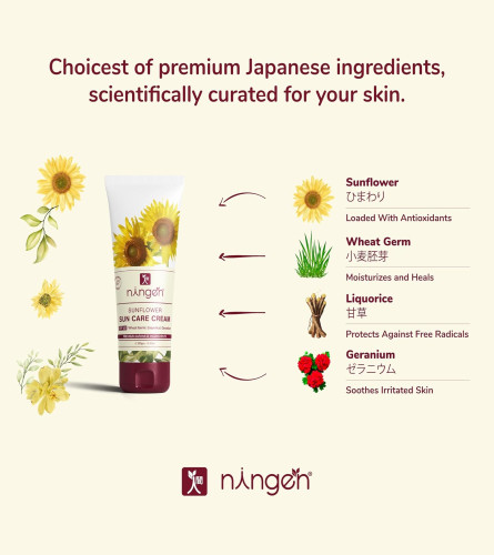 Ningen Sunflower Sunscreen SPF 30 100gm - free shipping