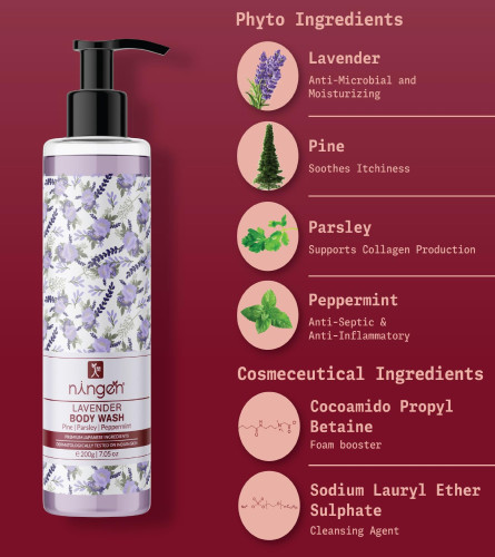 Ningen Lavender Body Wash 200gm - free ship