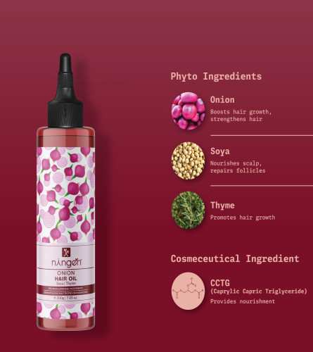 Ningen Red Onion Hair Oil For Hair Growth & Hair Fall Control 200ml - free ship
