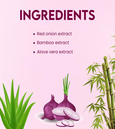 Jovees Herbal Red Onion Oil & Bamboo Strengthening Shampoo 300 ml - free ship