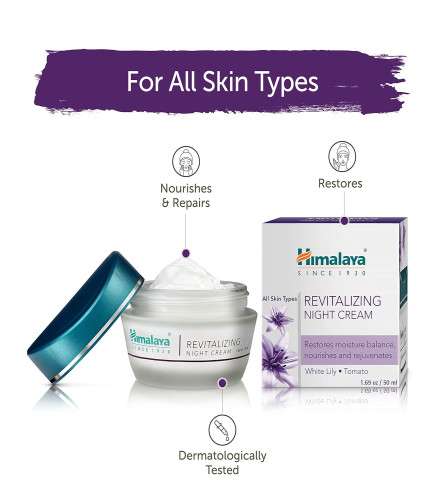 Himalaya Herbals Revitalizing Night Cream 50 g (Pack of 2)