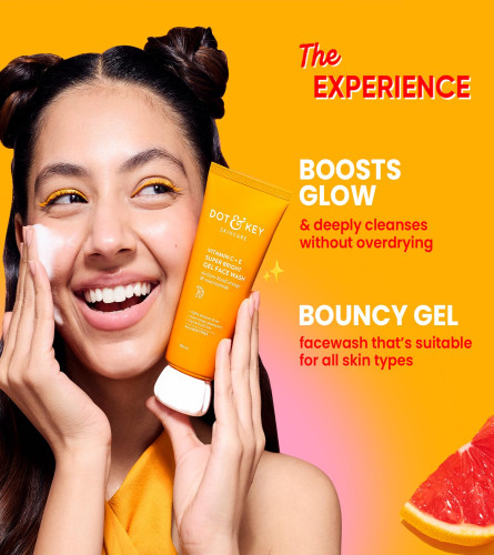 DOT & KEY Vitamin C + E Super Bright Gel Face Wash 100 ml (Pack of 2)