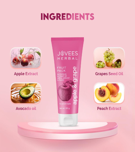 Jovees Herbal Apple & Grape Fruit Pack 120gm (pack of 2) free ship
