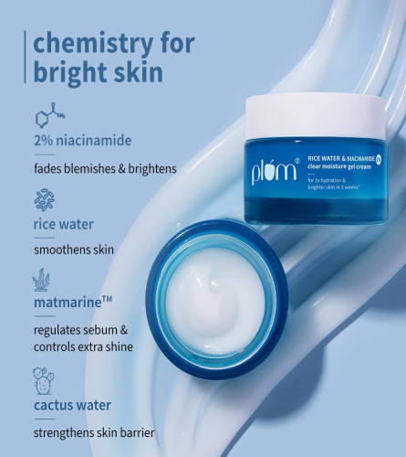 Plum 2% Niacinamide & Rice Water Superlight Gel Cream 50 g