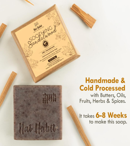 Nat Habit Sandalwood De-Tan Soap 125 g (Pack of 3)