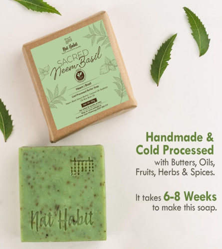 Nat Habit Neem Basil Butter Soap 125 g (Pack of 3)