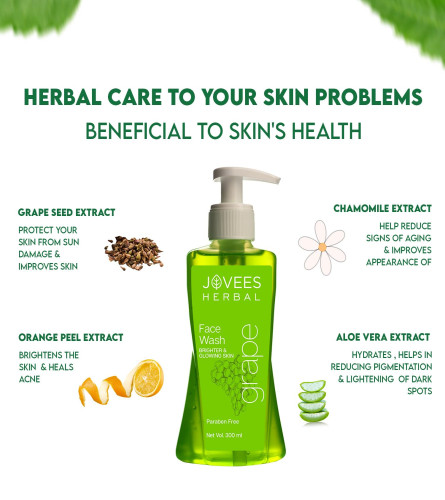 Jovees Herbal Grape Face Wash 300 ml - free shipping