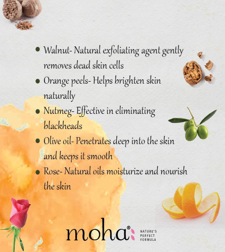 moha: Herbal Scrub (100 GM) - pack of 2 - free shipping