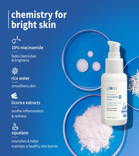 Plum 10% Niacinamide & Rice Water Face Serum 50 ml