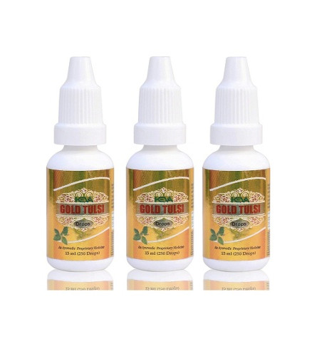 Keva Gold Tulsi Drops -15 ml (Pack of 3) free shipping