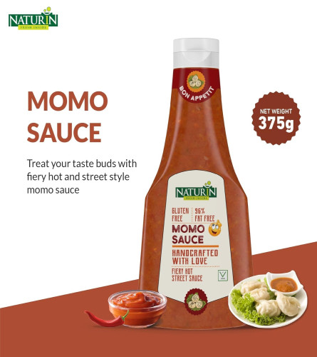 Naturin Fiery Momo Sauce – Red Chilli Chutney 375gm (pack of 2) free ship