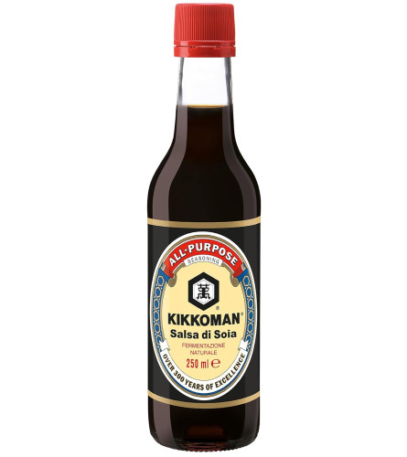 Kikkoman Naturally Brewed Soy Sauce,Blue & Brown 250ml - free shipping