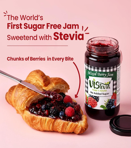 Vistevia Sugar Free Mixed Berry Jam 420gm - free shipping