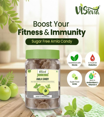 VIStevia Sugar Free Amla Candy 300gm - free ship