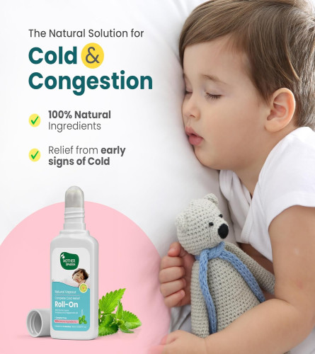 Mother Sparsh Natural Vapour Complete Cold Relief Roll-On for Babies-15 ml (Pack of 2)